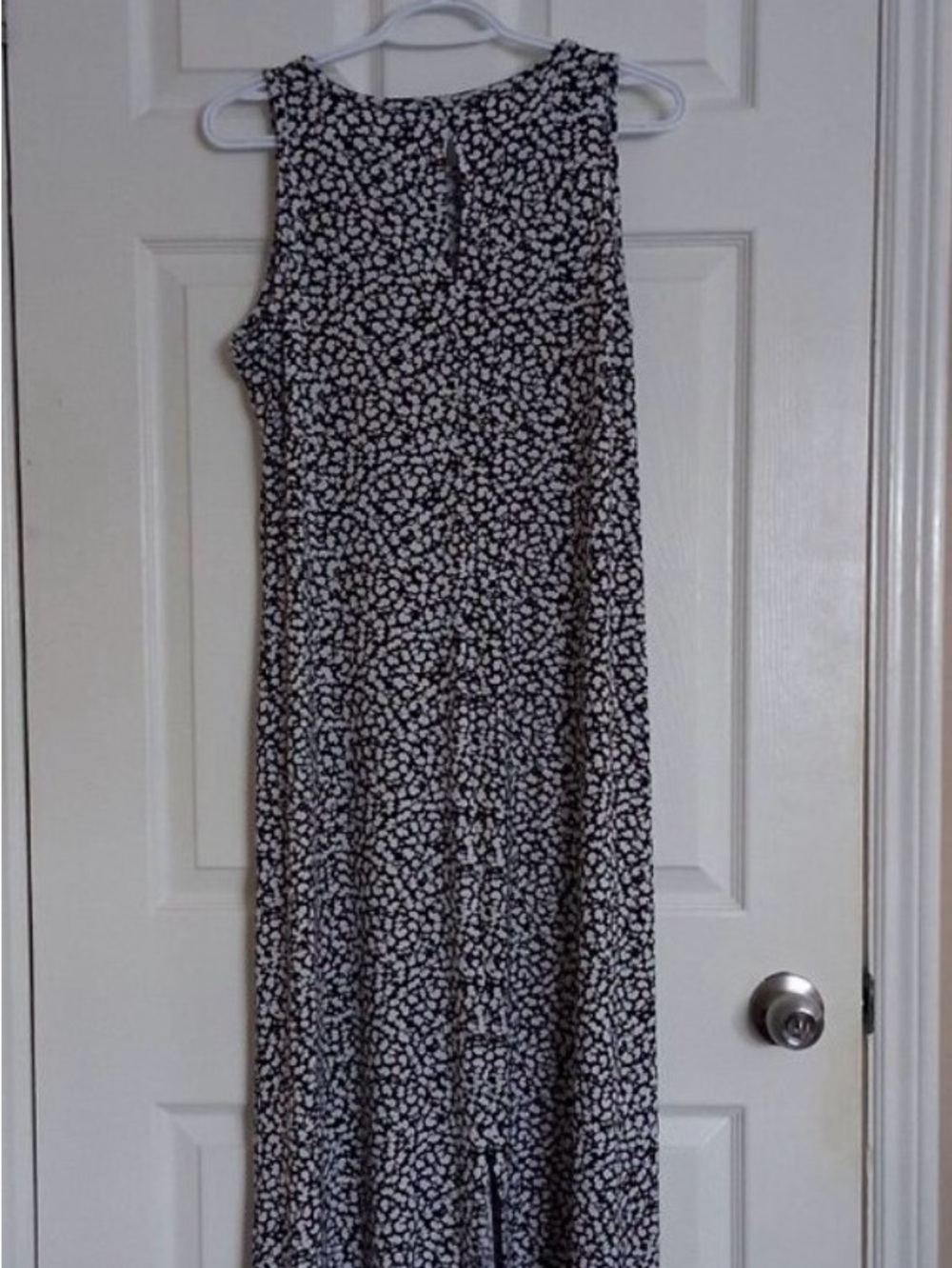 Vince Camuto Black and White Printed Maxi Dress